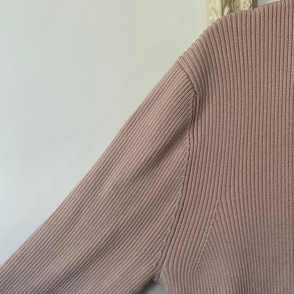 JONES NEW YORK | Y2K Light Muted Rose Ribbed Cardigan Button Up - Picture 12 of 16